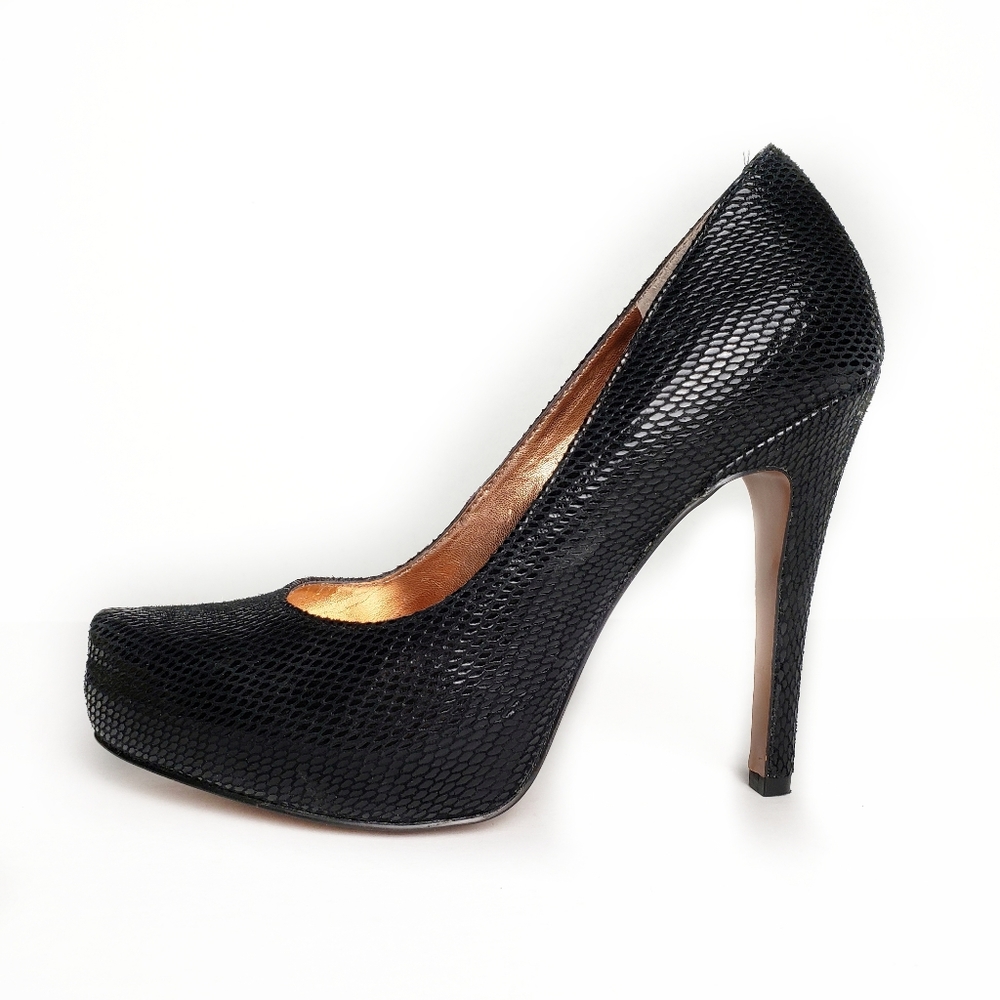 BCBGeneration Black Parade Snake Print Pumps